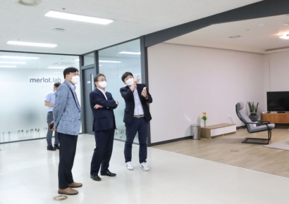한전 정승일 사장, 에너지플랫폼 기업 메를로랩 방문… IoT기반 에너지 효율화 기술 논의