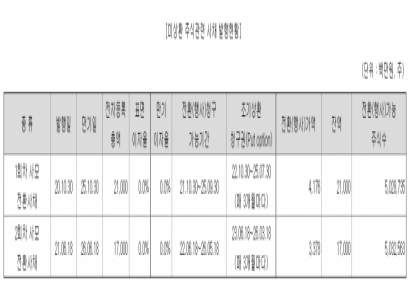 [CB대란]⑥에스디생명공학, 풋옵션 행사 대비 증자 