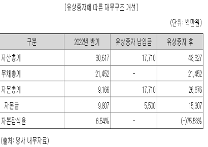 [자금조달]코이즈, 6개월 만에 또다시 증자…재무건전성 개선 시급
