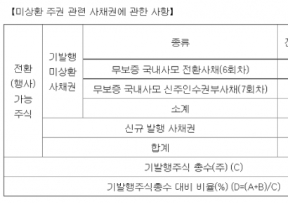 [CB대란]나이벡, 기존 CB·BW 투자자 대상 CB 발행