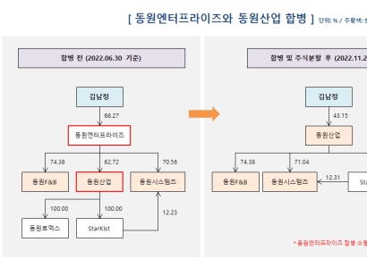 김남정 동원그룹 부회장, 지배구조 개편후 1조원 주식부자 진입