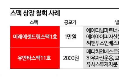 "고금리 상황 SPAC에 돈 묻으면 손해"‥'스팩 상장'도 줄줄이 철회