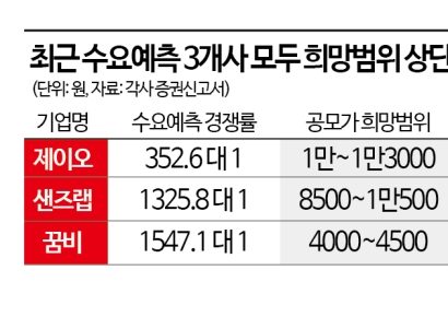 AI 상장사 수요예측 1325대1 기록…IPO 시장 훈풍 조짐
