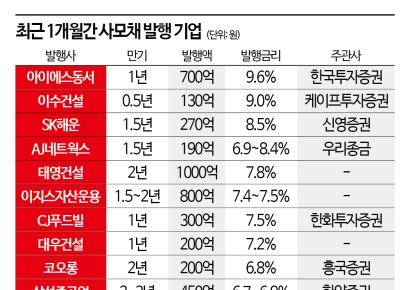 사모채로 몰리는 低신용 기업들…이자 부담도 2배로