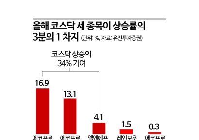 단 세 종목이 끌어올린 코스닥…‘경기·금리·공매도’가 변수