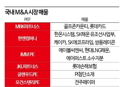 반토막 났던 M&A시장, 올 들어 사모펀드 보유 매물 줄줄이 나와