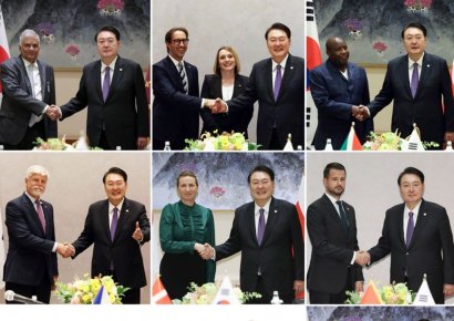 尹, 한달간 60여개국 정상 만나 엑스포 유치 총력전…"외교사 처음"