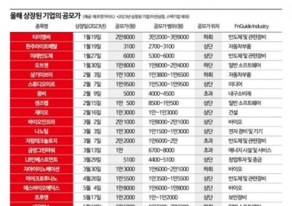 IPO 확정 공모가 봤더니…반도체·이차전지 '상단 초과', 바이오 '하단 하회'