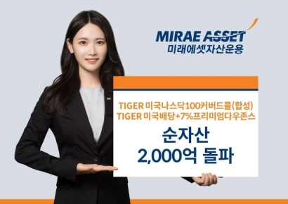 미래에셋, TIGER 커버드콜 ETF 2종 각 순자산 2000억 돌파