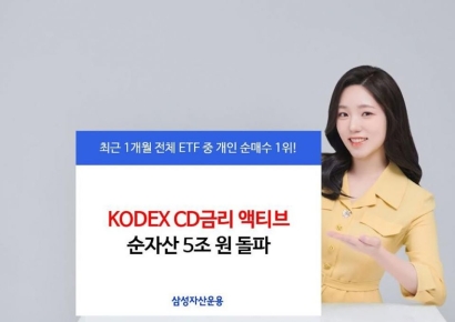 삼성운용 KODEX CD금리액티브, 순자산 5조 돌파