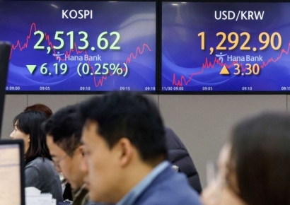 외국인·기관 매도세… 코스피, 8거래일 연속 하락