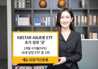 KB자산운용, KBSTAR AI&로봇 ETF, 상장 한달새 수익률 1위