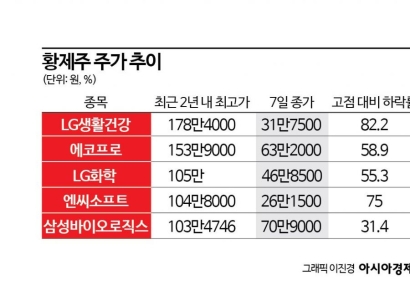 증시 부진에 자취 감춘 황제주…실적 악화에 사라지는 우량주