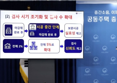 [포토]공통 주택 층간소음, 기준 미달하면 '준공 불허'