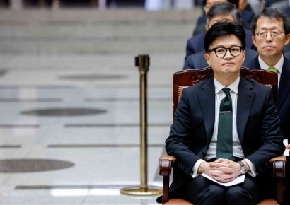 [포토]조희대 대법원장 취임식 참석한 한동훈 법무부 장관