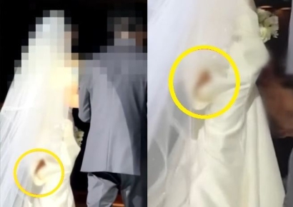 웨딩드레스 '툭' 터져 신부 신체노출…업체는 "요즘 어렵다"