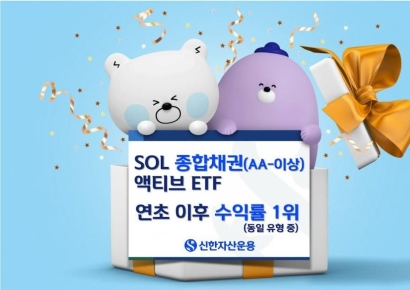 ‘SOL 종합채권(AA-이상) 액티브 ETF’ 연초이후 성과 1위