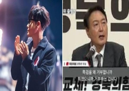 가수 이승환 "특검 왜 거부합니까"…尹대통령 사진 업로드  