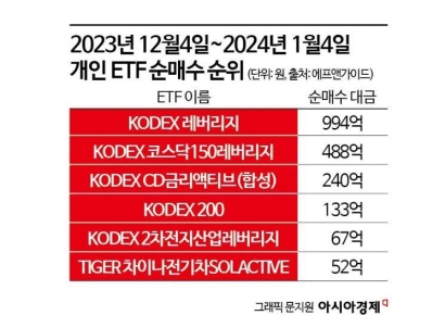 “더 오른다” 레버리지 ETF에 몰린 개미들