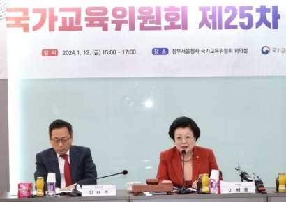 [포토]국가교육위원회에서 발언하는 이배용 위원장