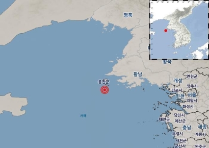 기상청 “인천 백령도 남쪽 바다서 규모 2.4 지진”