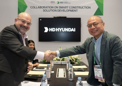 [CES 2024]HD현대, AWS와 손잡고 건설현장 '무인 자율화' 혁신