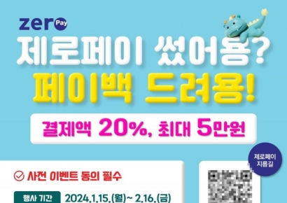 부산시, 설 맞이 제로페이 ‘20％ 페이백 행사’ 실시