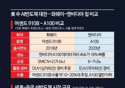 中서 3000개 팔린 화웨이 AI칩…반도체 자급 아이콘 부상