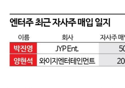 JYP 이어 양현석도 자사주 매입…엔터주 바닥 신호일까