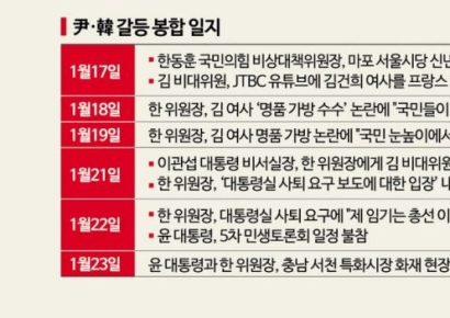 尹·韓 '절반의 화해'…'김여사·김경율·민심' 불씨 남아 