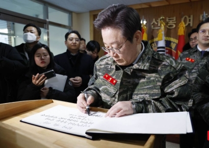 [포토] 해병대 1여단 방문한 이재명 대표