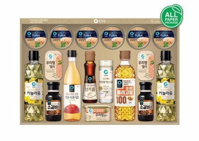 플라스틱 없는 포장재…대상 청정원, 친환경 선물세트