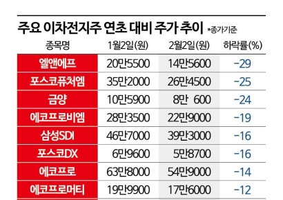 [美대선과 코스피]③美악재 만난 이차전지株…기관은 줍줍