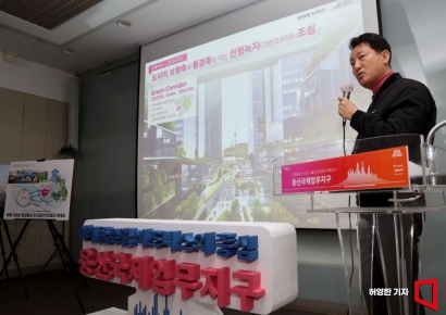 [포토] 용산국제업무지구 설명하는 오세훈 시장