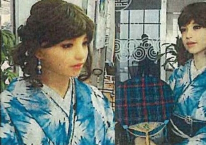 "관광객 끌려고" 공항에 기모노 리얼돌 세운 日 지자체 논란