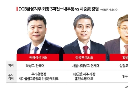 DGB금융 회장 3파전… 정통 DGB맨 vs 시중은행 경험