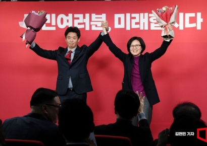 [포토] 국민의미래 조혜정 당대표-정우창 사무총장