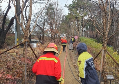 부산 기장군, 봄철 대형산불 대비 ‘합동 산불 진압훈련’