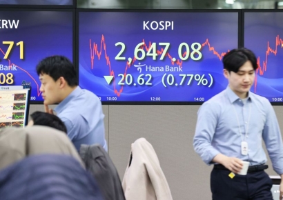 코스피, 개인·기관 동반 순매도…2640선 마감