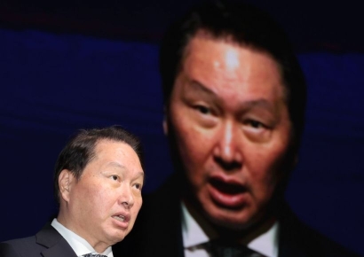 [포토] 대한상의 차기 회장으로 연임된 최태원 회장 