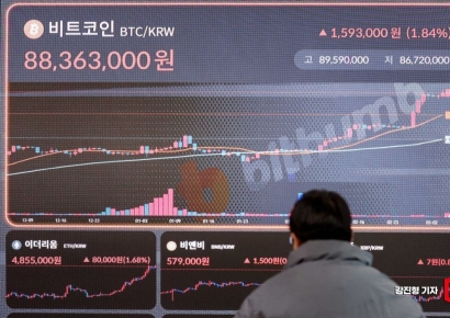 [포토] 진짜 1억 가나? 비트코인 '고공행진'