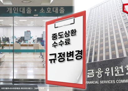 '중도상환수수료' 개선 금융소비자보호 감독규정 규정변경 예고