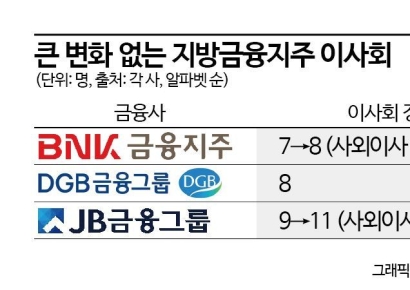 지방금융지주 주총...사외이사 늘리고, 지배구조 개선