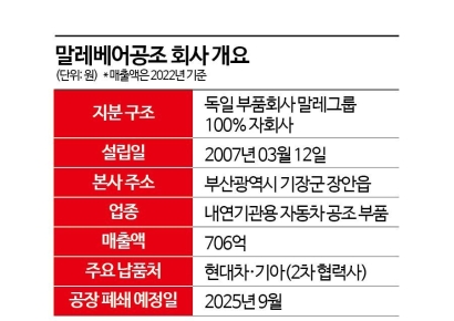 '현대차 부품 협력사' 말레베어, 한국사업 접는다