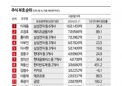 AI·바이오 열풍에 순위 껑충 뛰어오른 주식부호