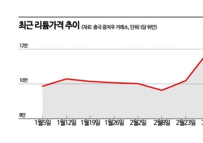 3주만 30% 오른 리튬價…올해 韓 배터리, 래깅 효과 누리나
