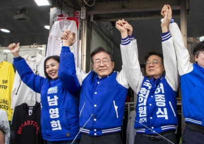 [포토] 지지 호소하는 이재명 대표