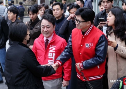 [포토] 박용찬 영등포을 후보 지원나선 한동훈 위원장