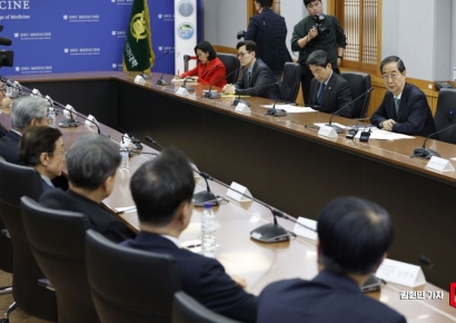 [포토] 한덕수 총리 “정부·의료계 대화체 구성 희망…머리 맞대자”