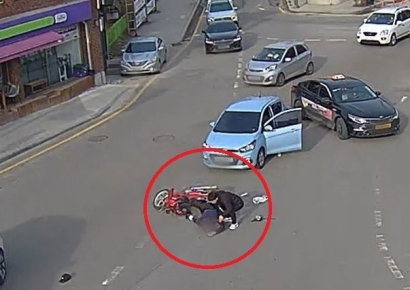 딸 하원길에 교통사고 목격…응급처치 도운 소방관 아빠